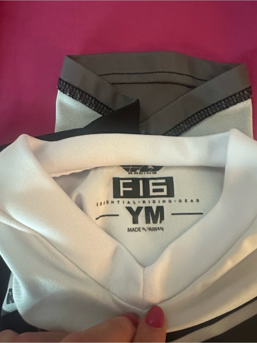 Fly Racing Kids' Black & White Long Sleeve Jersey - Picture 3 of 3